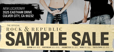 Bargain Alert!! Rock & Republic Sample Sale- Up to