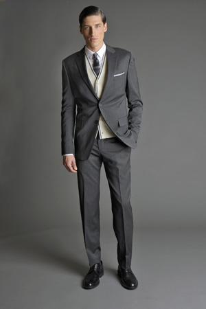 charcoal suit