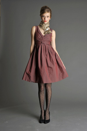 red satieen dress