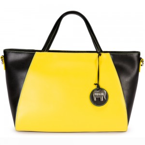 43 yellow black tote