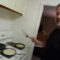 Zandria Learns How to Make Crepes: Her Teacher, Abraham Harrison President, Chris Abraham
